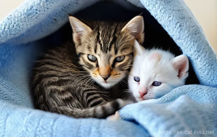 고양이 출산 준비물 - **A Serene Birthing Sanctuary:** A beautifully detailed image of a cozy, dimly lit birthing nest for... 고양이 출산 준비물 - **A Serene Birthing Sanctuary:** A beautifully detailed image of a cozy, dimly lit birthing nest for...