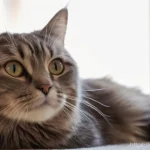 고양이 눈 건강 관리 - **Prompt:** A heartwarming and intimate close-up of a domestic short-haired cat, with its bright, cl...